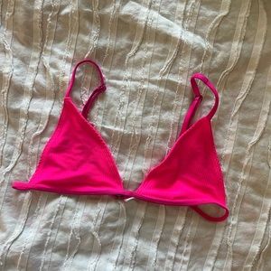 Frankie’s Hot Pink Ribbed Bikini Top